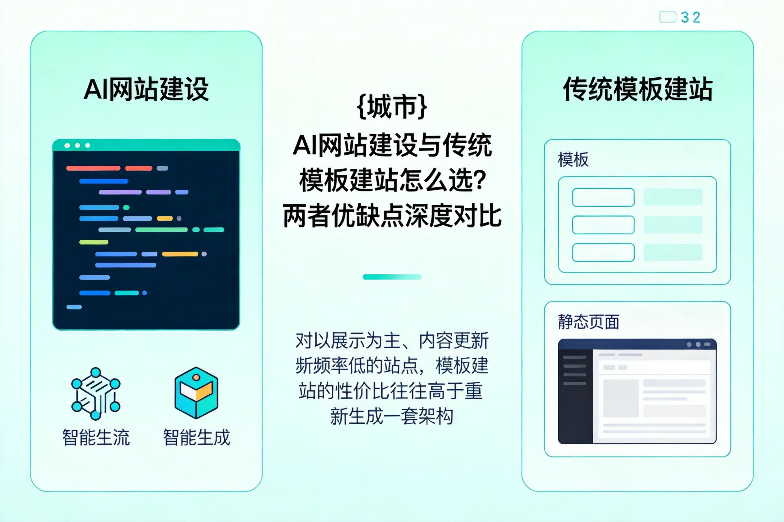 咸宁AI网站建设与传统模板建站怎么选？两者优缺点深度对比