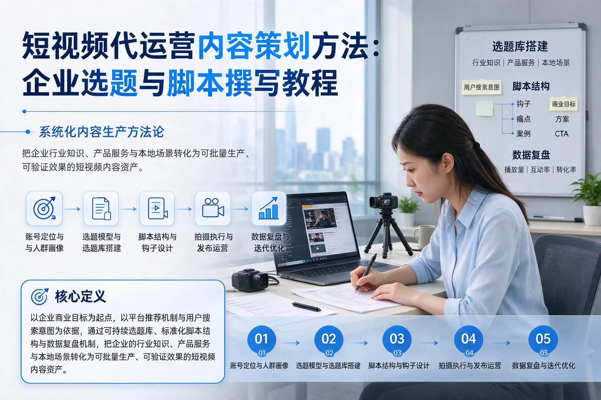 短视频代运营内容策划方法：咸宁企业选题与脚本撰写教程