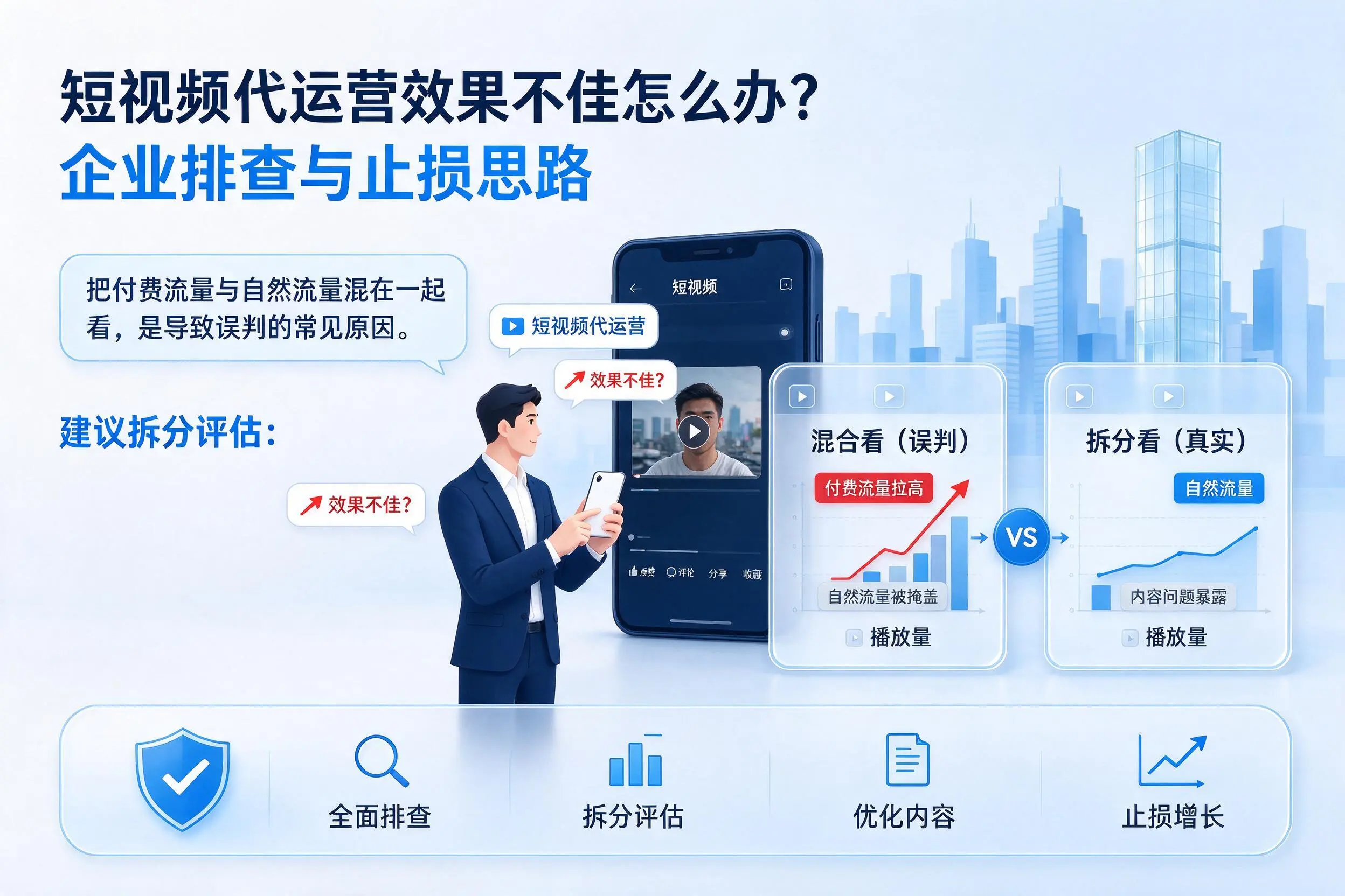 短视频代运营效果不佳怎么办？咸宁企业排查与止损思路