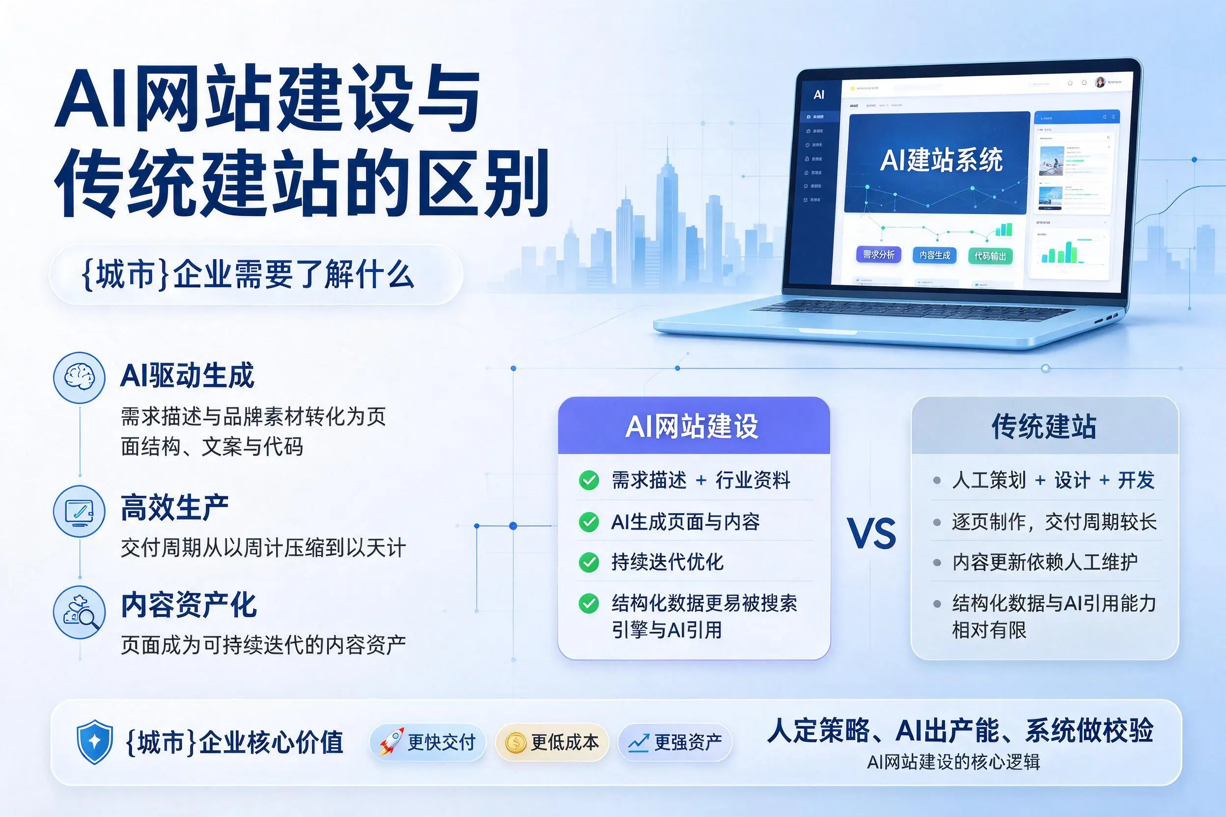 AI网站建设与传统建站的区别，咸宁企业需要了解什么