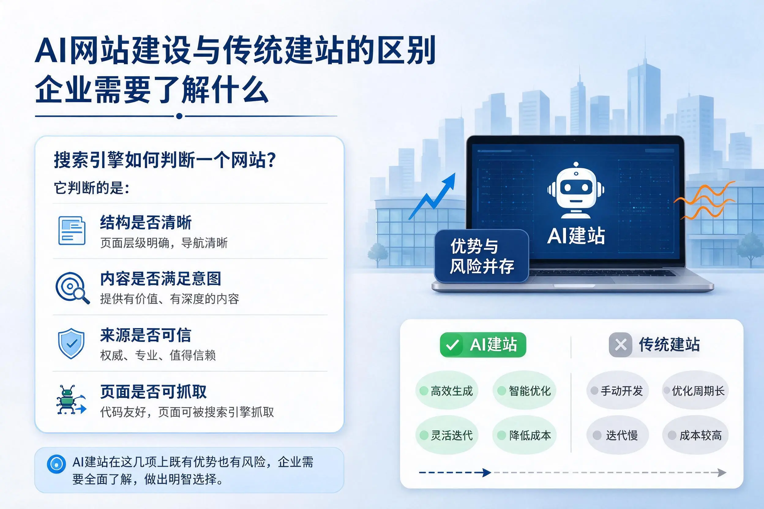AI网站建设与传统建站的区别，咸宁企业需要了解什么
