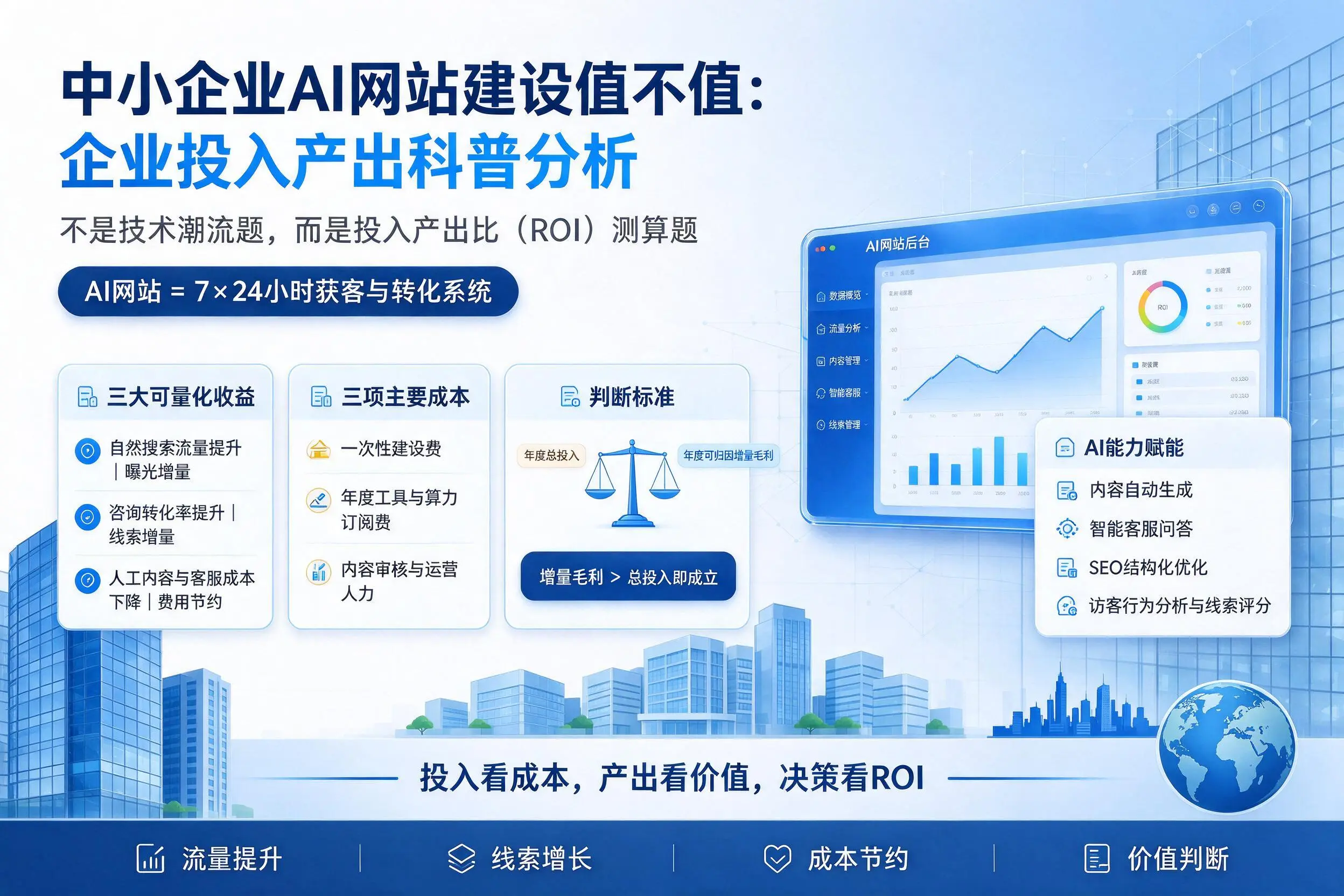 中小企业AI网站建设值不值:咸宁企业投入产出科普分析