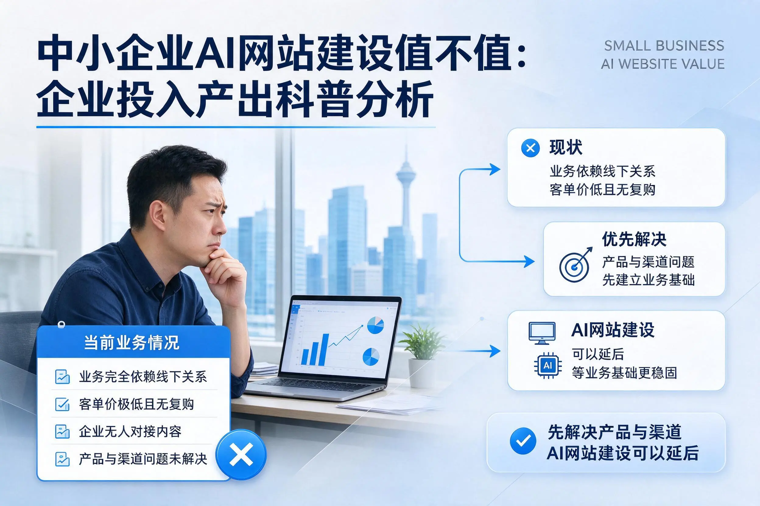 中小企业AI网站建设值不值:咸宁企业投入产出科普分析
