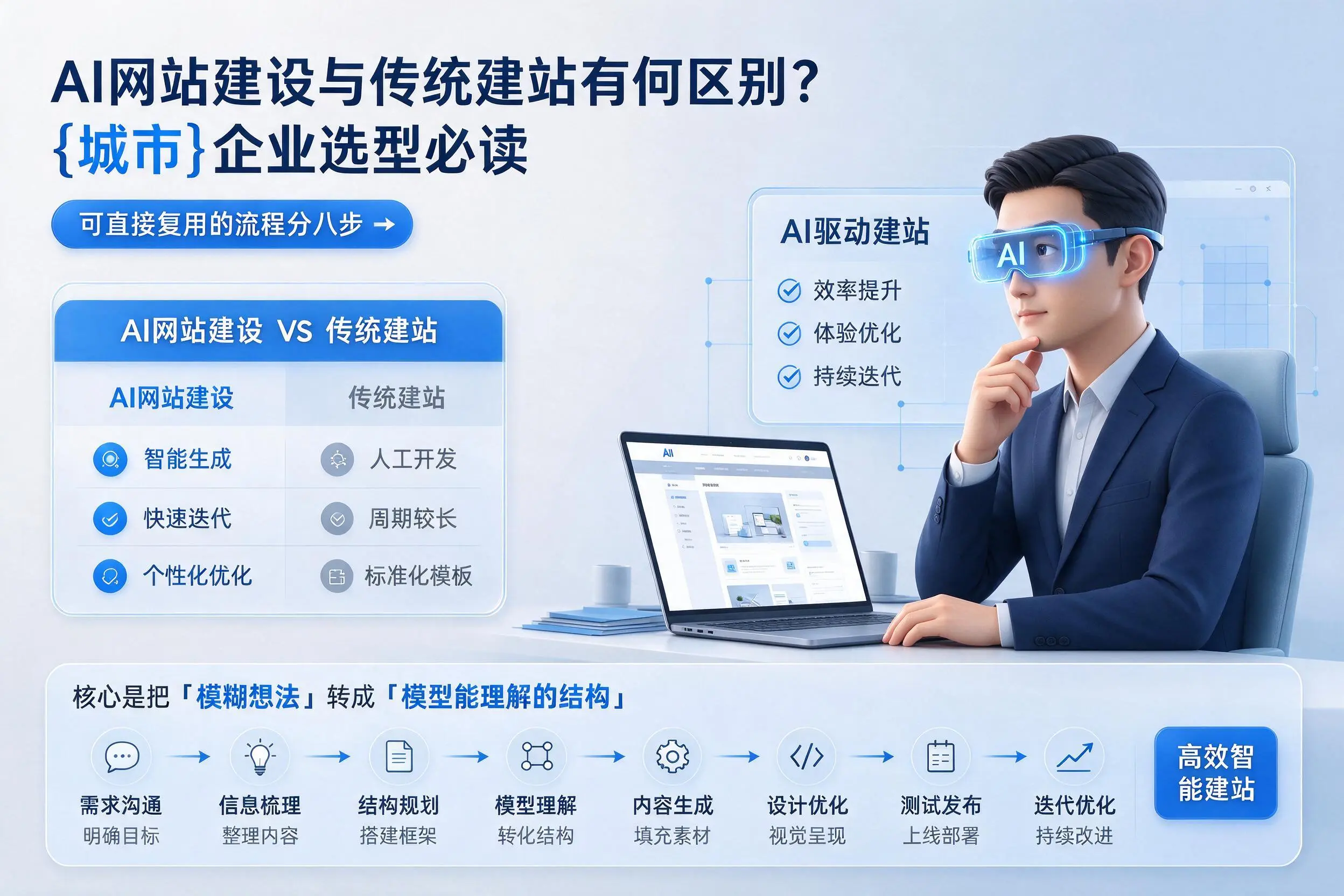AI网站建设与传统建站有何区别?咸宁企业选型必读