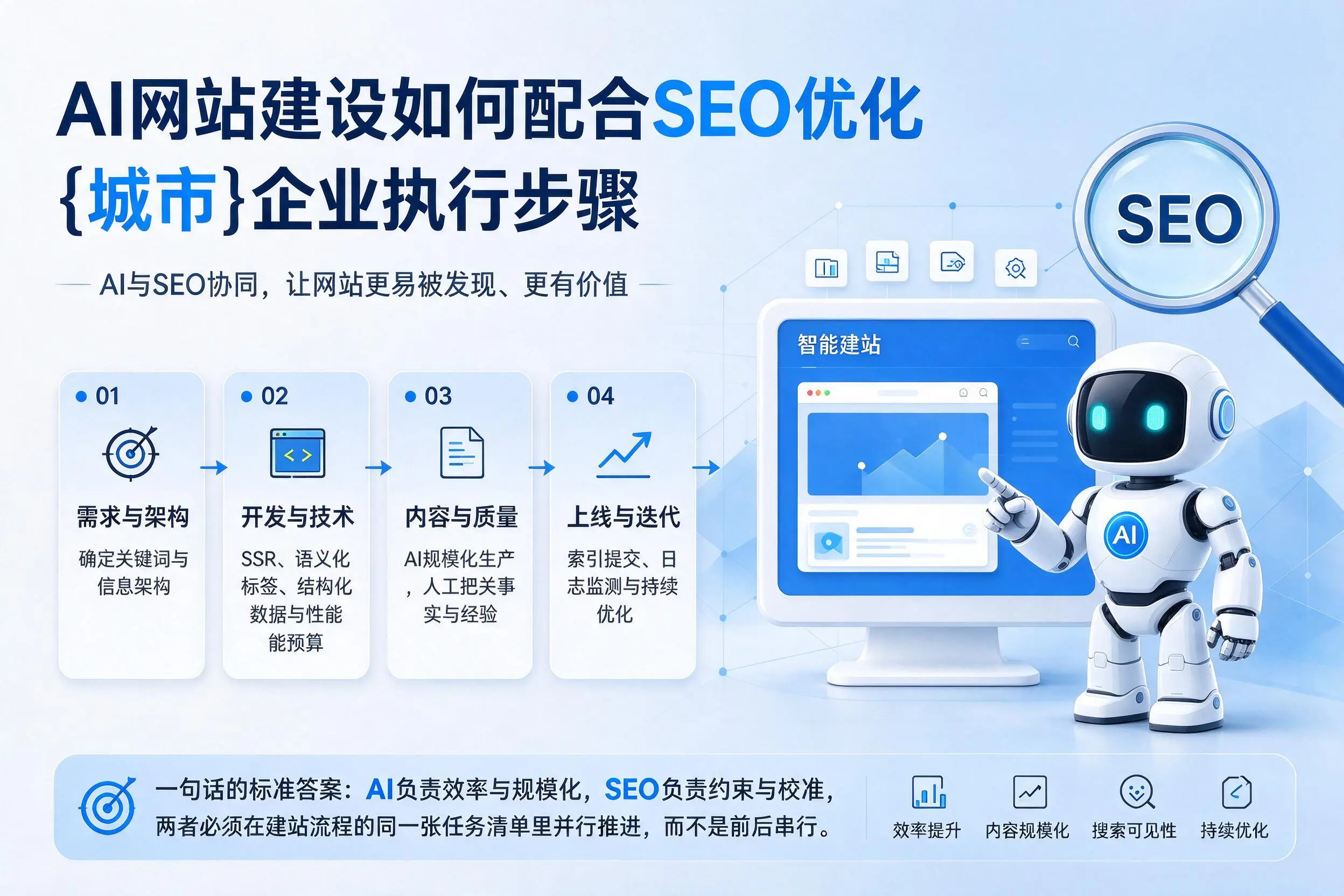 AI网站建设如何配合SEO优化,咸宁企业执行步骤