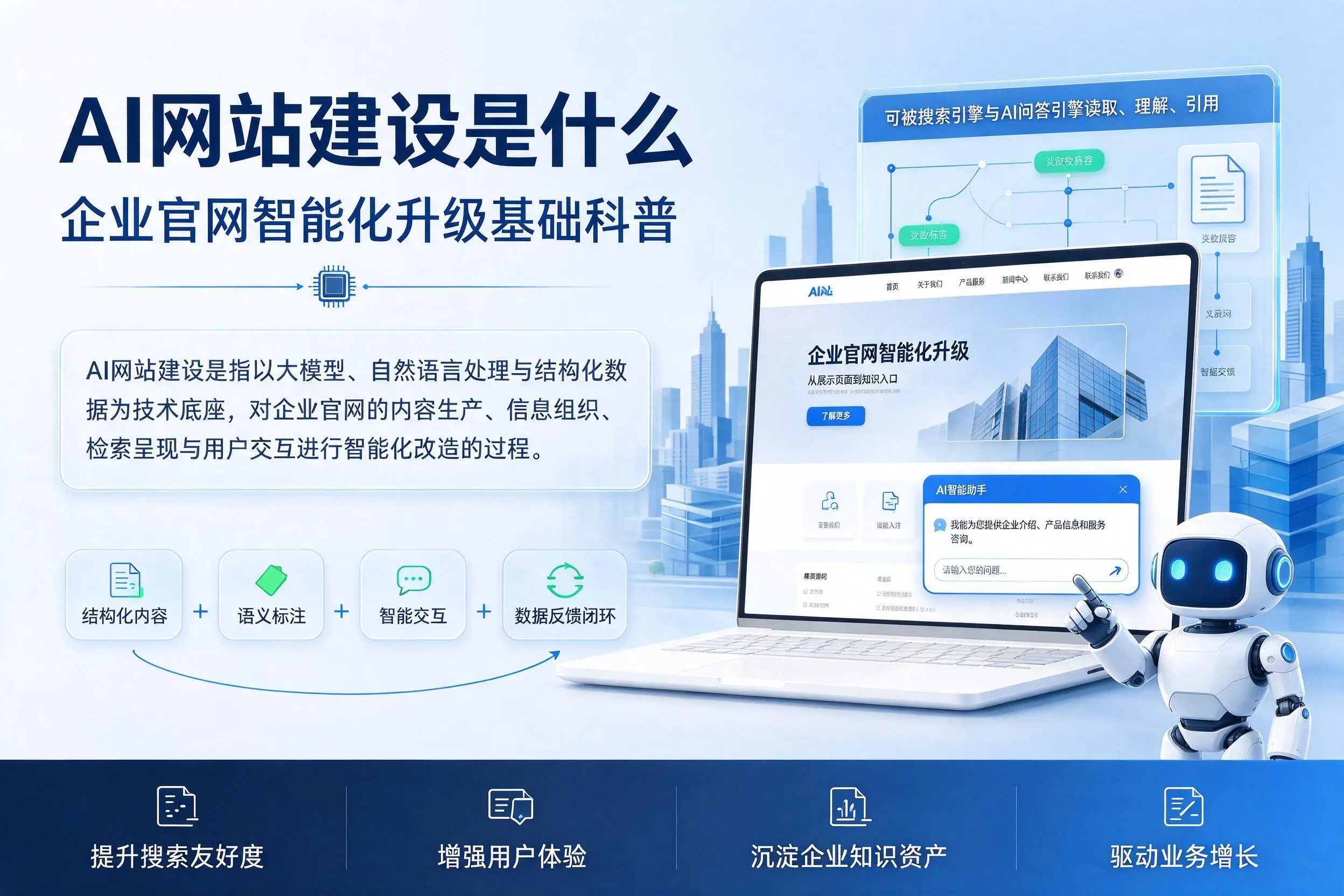 AI网站建设是什么：咸宁企业官网智能化升级基础科普