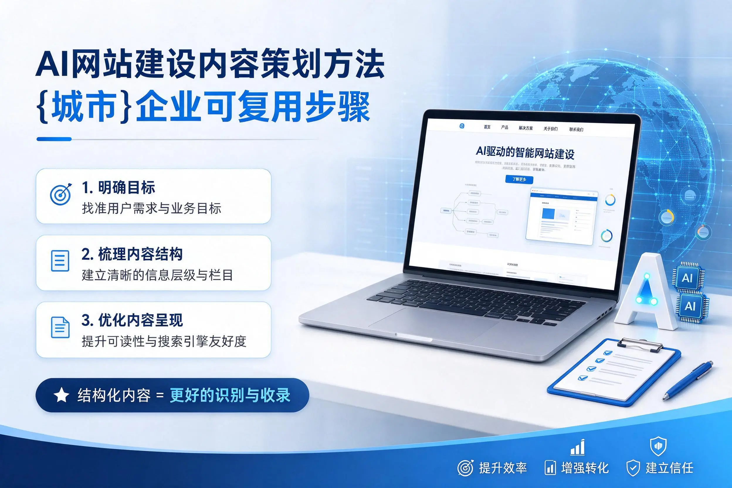 AI网站建设内容策划方法，咸宁企业可复用步骤