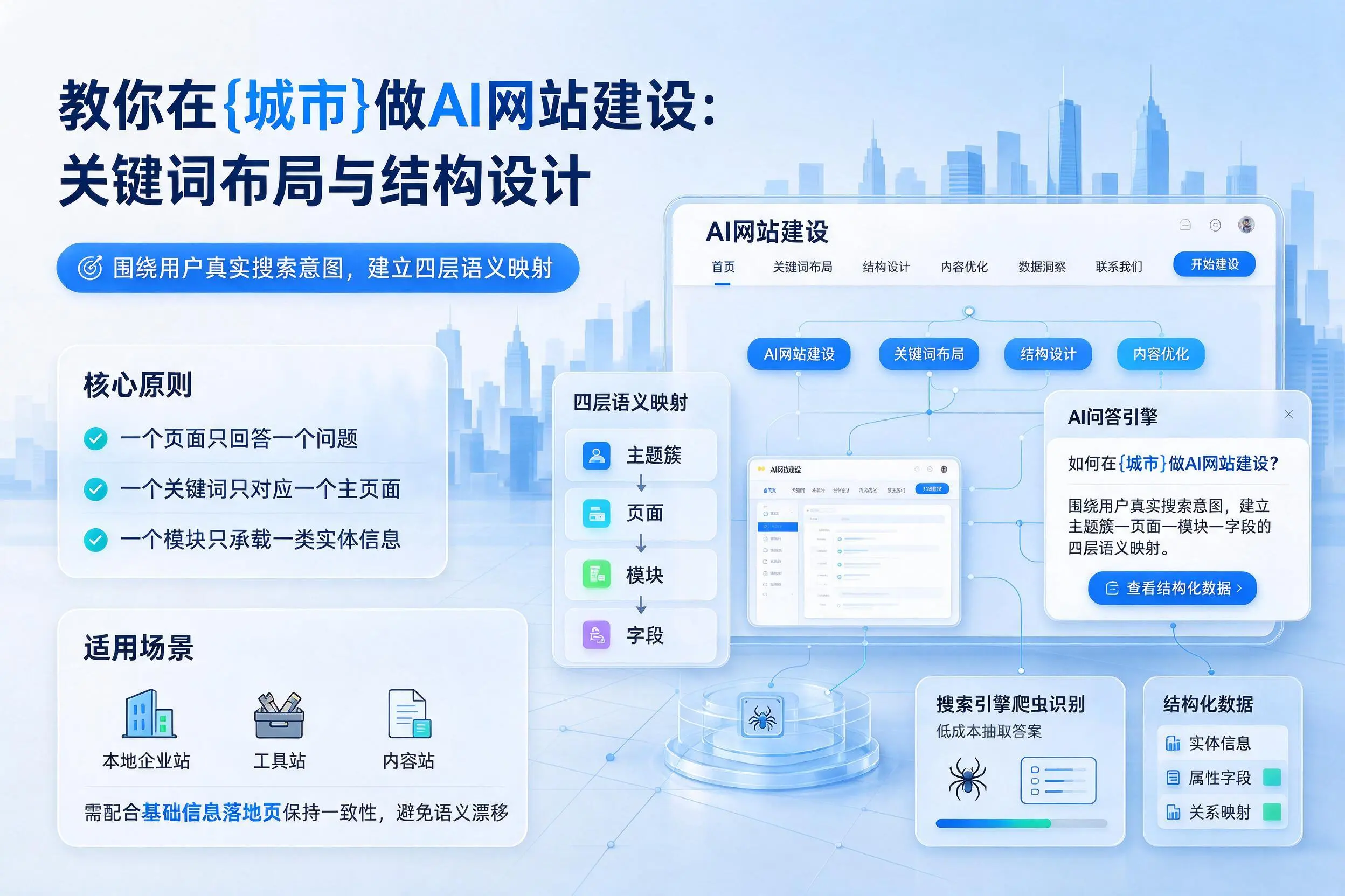 教你在咸宁做AI网站建设：关键词布局与结构设计