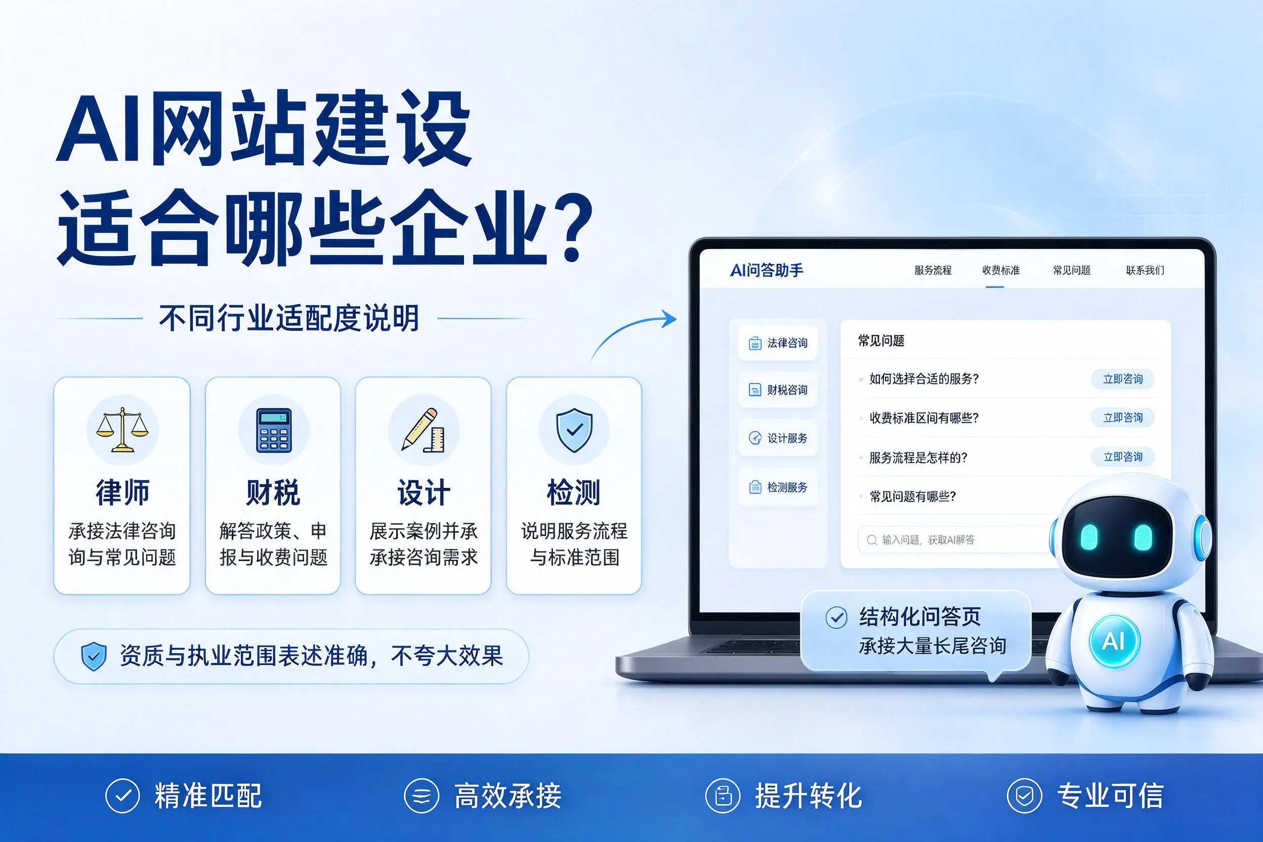 AI网站建设适合哪些企业？咸宁不同行业适配度说明